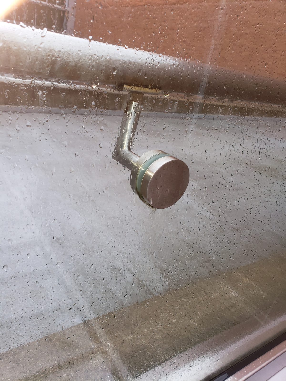 Glass railing after professional glass replacement
